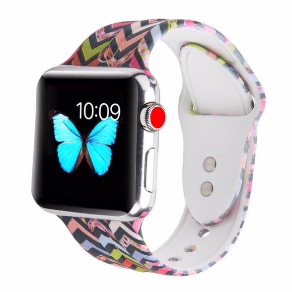 Accessories - Chevron Pattern Silicone Watchband for Apple